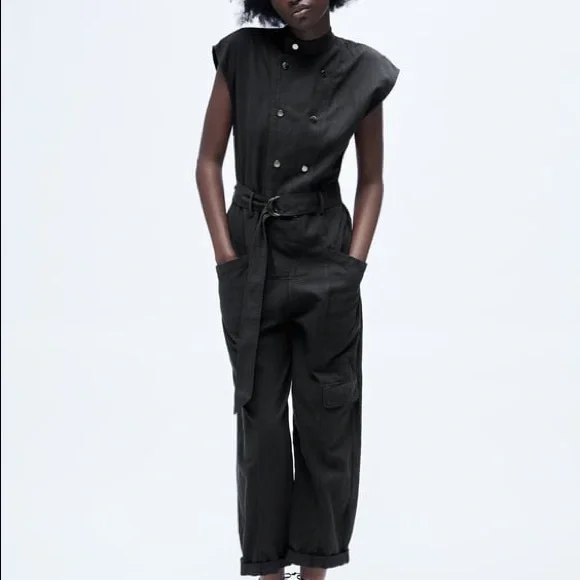 Zara | Pants & Jumpsuits | New 19 Zara Cotton Linen Blend